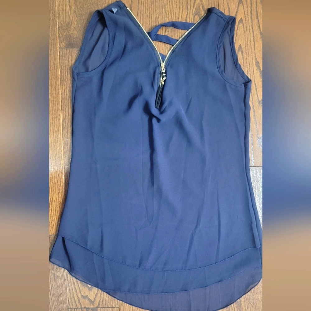 Navy Blue Blouse